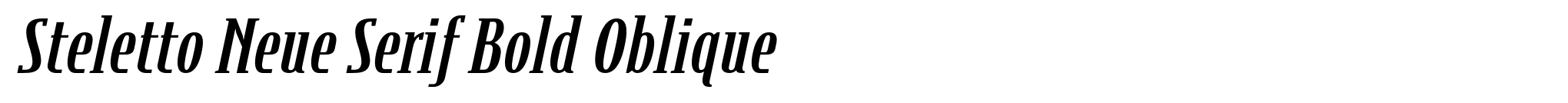 Steletto Neue Serif Bold Oblique image